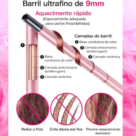 Modelador de Cachos Cônico Bivolt para Cabelos
